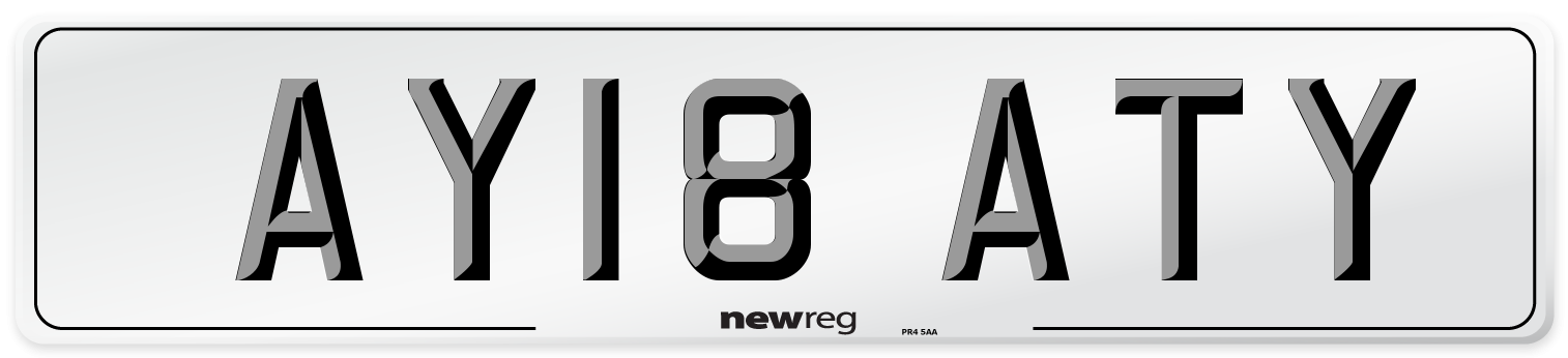 AY18 ATY Number Plate from New Reg